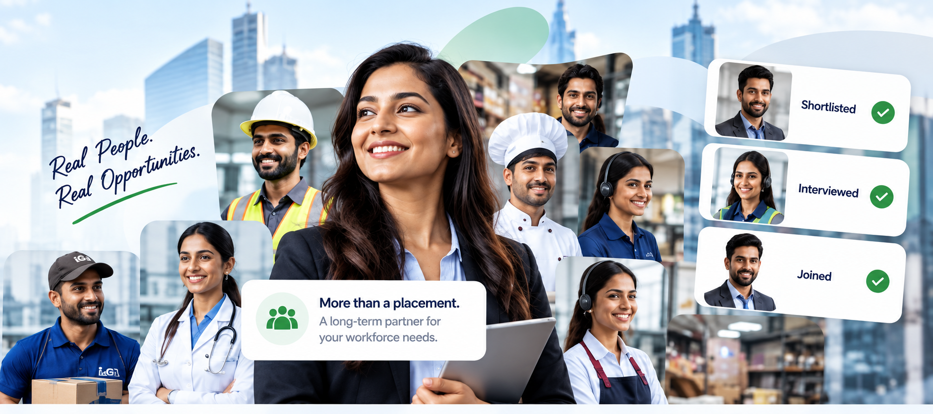 Professionals from logistics, healthcare, hospitality, retail and customer support